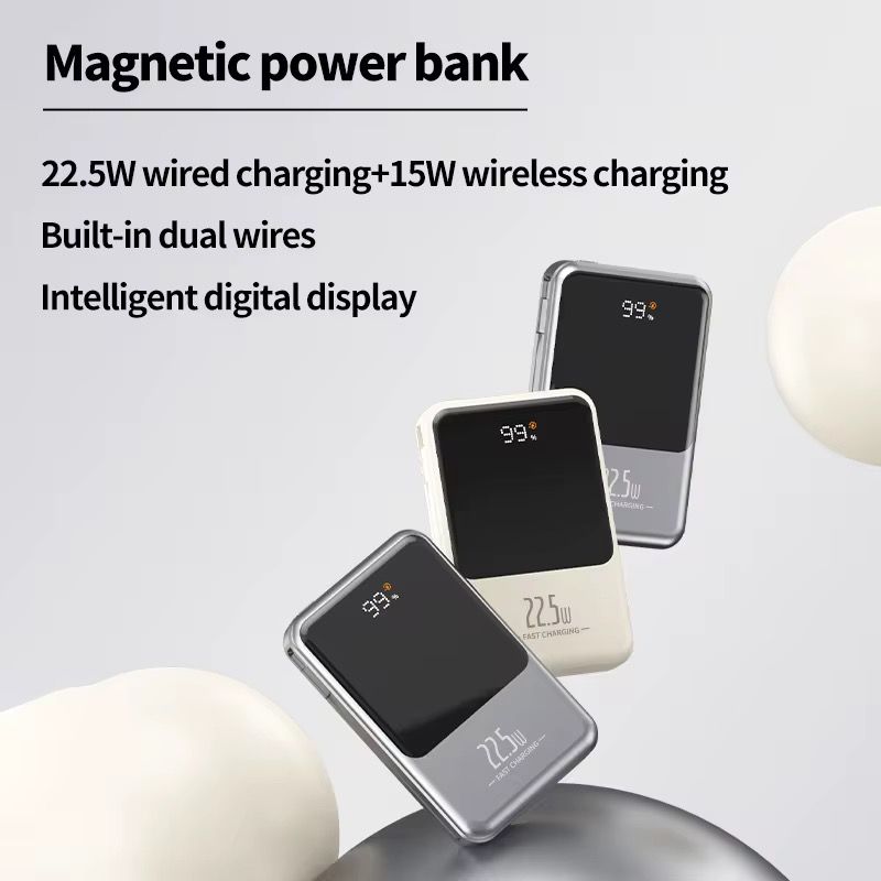 20000mAh Magsafe batterie externe magnétique sans fil 66W charge Super rapide Powerbank