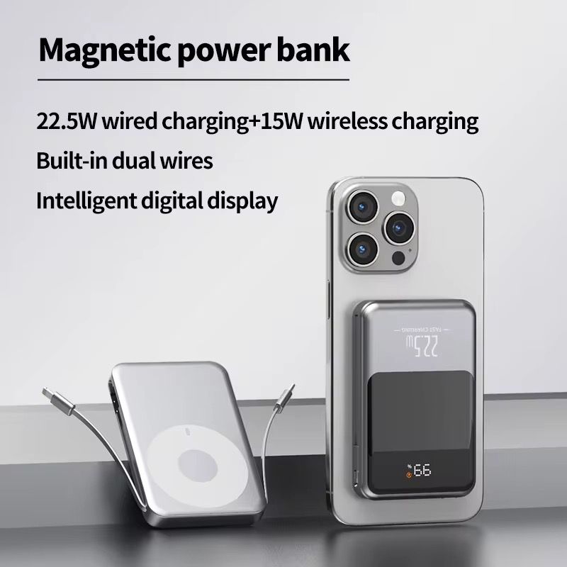 20000mAh Magsafe batterie externe magnétique sans fil 66W charge Super rapide Powerbank