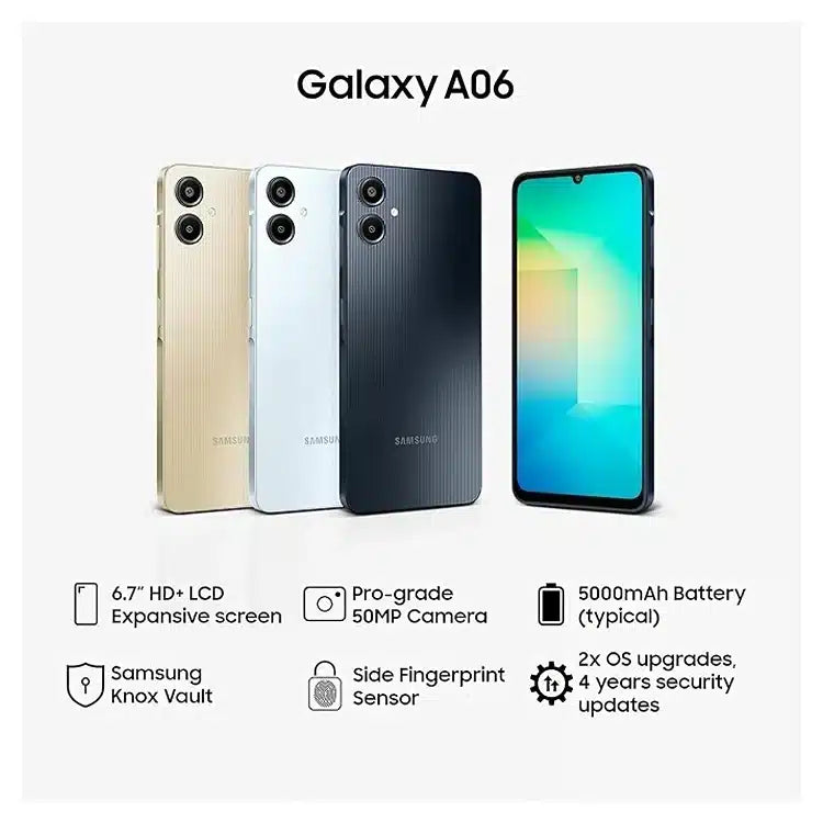 Samsung Galaxy A06 – Dual SIM – 128/6GB